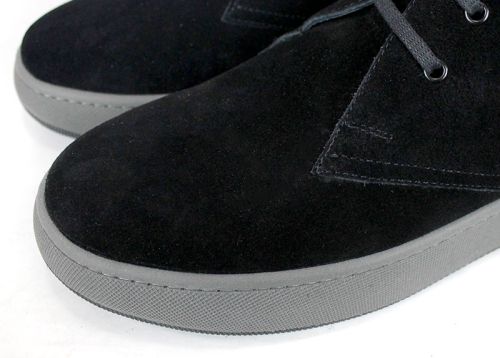 Clark barbati din piele intoarsa naturala de culoare albastru inchis - model clasic.