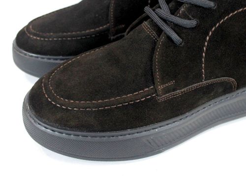 Clark barbati din piele intoarsa naturala de culoare albastru inchis - model clasic.