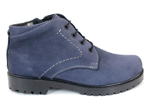 Clarks dama din nubuc natural in albastru - model Bleu Clair