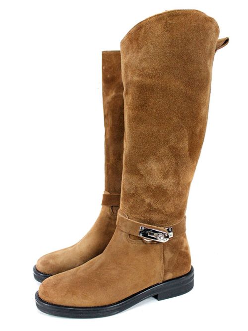 Cizme de dama din piele naturala de culoare neagra - model 125587