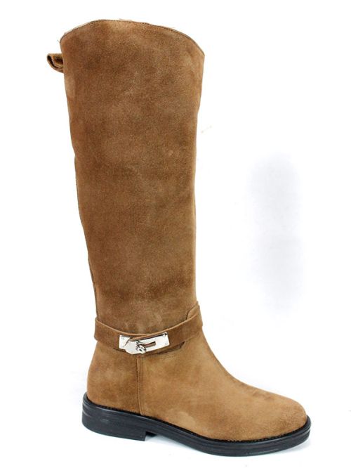 Cizme de dama din piele naturala de culoare neagra - model 125587