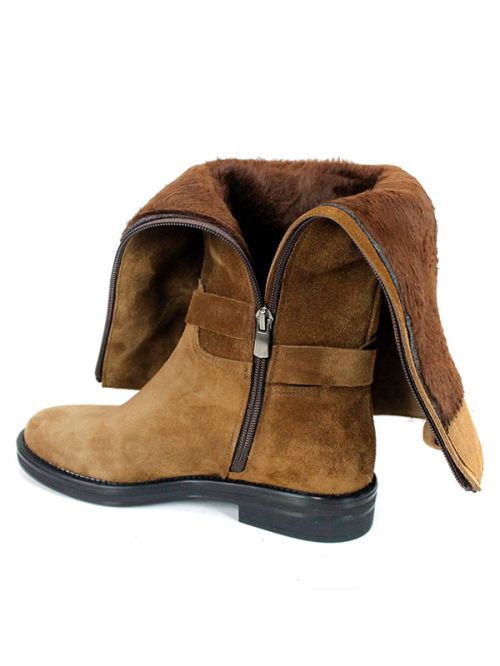 Cizme de dama din piele naturala de culoare neagra - model 125587