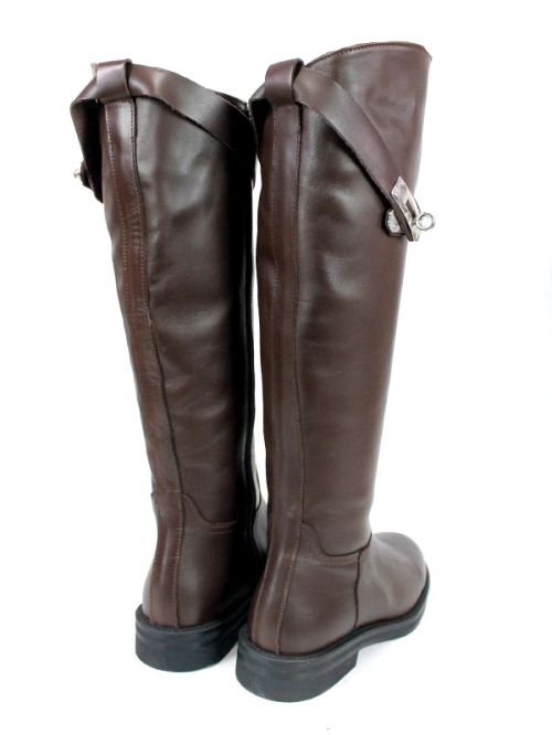 Cizme de dama din piele naturala de culoare neagra - model 125587