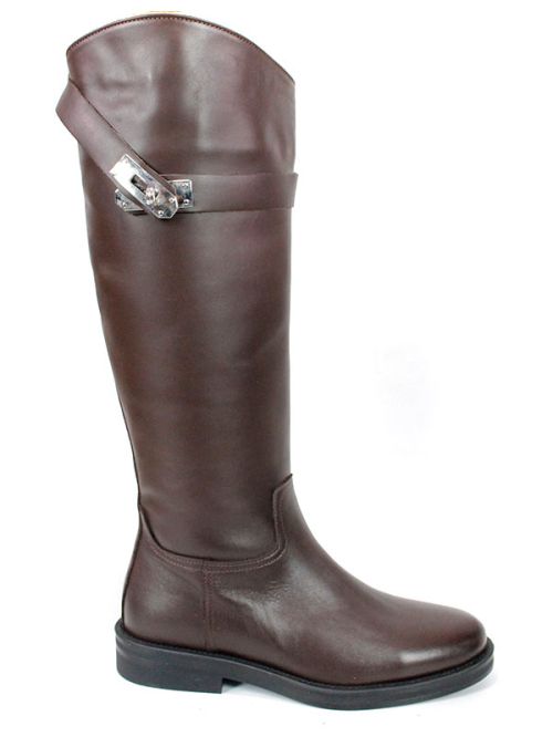 Cizme de dama din piele naturala de culoare neagra - model 125587