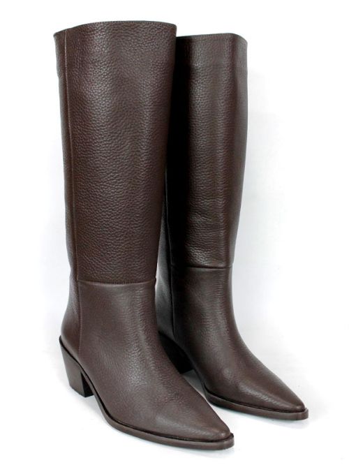 Cizme de dama din piele naturala de culoare neagra - model 125587