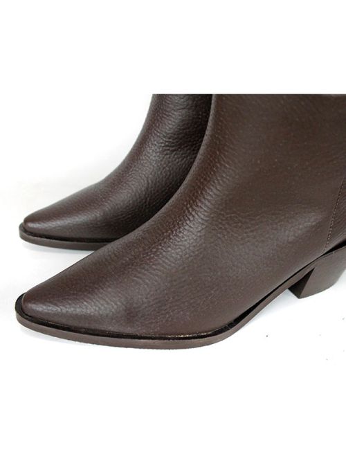 Cizme de dama din piele naturala de culoare neagra - model 125587