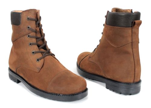 Cizme barbati din piele maro - model 334113