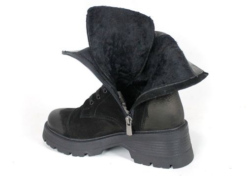 Ghete damă Terra Vento din nubuc natural – culoare neagră