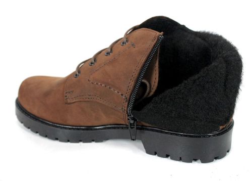 Дамски кларкове от естествена "крейзи" кожа в кафяво -  модел Vert Élégant