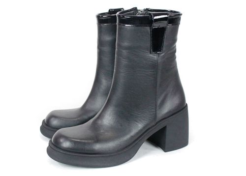 Дамски елегантни боти от естествена кожа в черно – модел Sublime Elegance