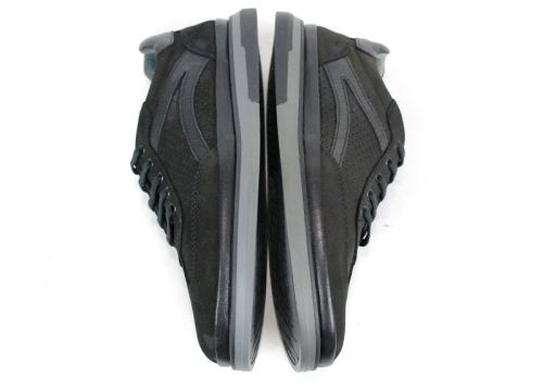 Pantofi de vară casual pentru bărbați din nubuc natural de culoare neagră - Model Enrique.