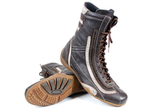 Ghete de dama din piele naturala alb - model Cynthia.