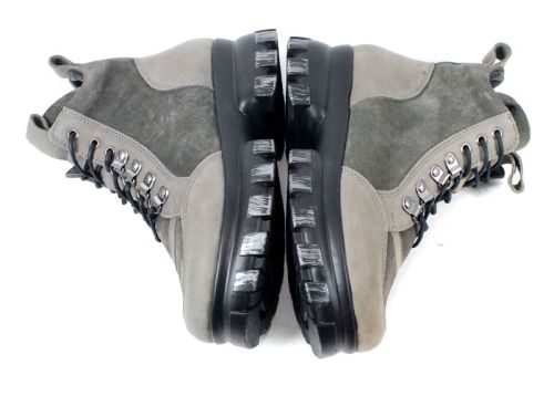 Ghete dama din piele intoarsa naturala de culoare gri - model Iveta.