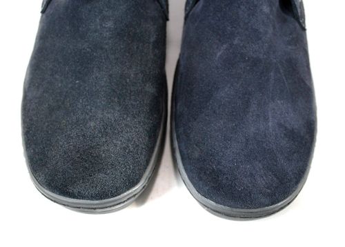 Ghete barbati din piele de căprioară naturală în albastru, model Romeo