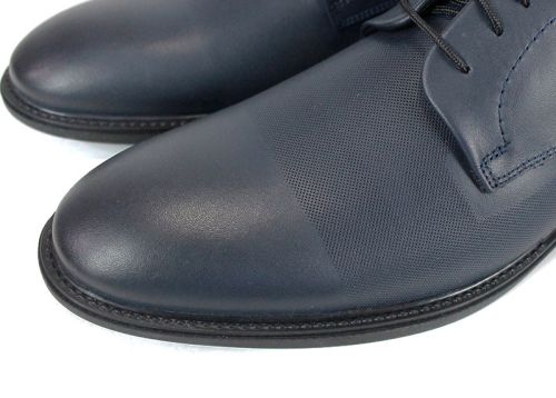 Pantofi eleganți bărbați din piele naturală bleumarin, model Noir Veneto