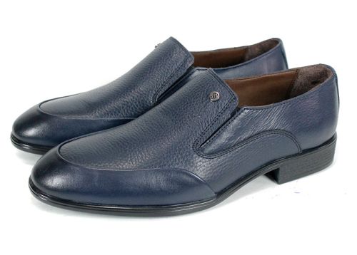 Pantofi eleganți bărbați Aurelio Forma din piele naturală albastru închis