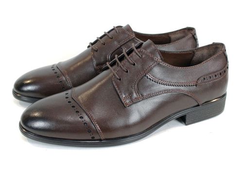Pantofi eleganți Marco Stilé din piele naturală maro pentru bărbați