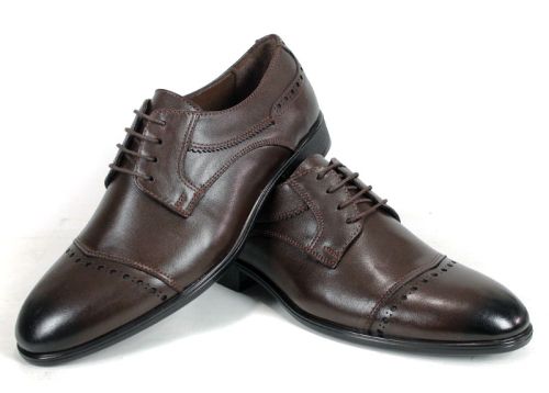 Pantofi eleganți Marco Stilé din piele naturală maro pentru bărbați