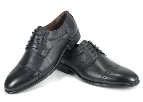 Pantofi eleganți pentru bărbați Marco Stilé din piele naturală neagră