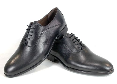 Pantofi eleganți pentru bărbați Enzo Classa din piele naturală neagră