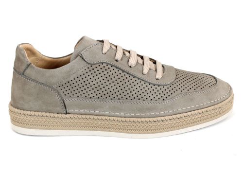 Pantofi bărbați Metro Rise din nabuc natural gri cu perforații