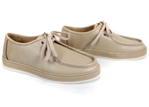 Mocasini bărbați City Mark din piele naturală bej