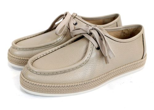 Mocasini bărbați City Mark din piele naturală bej