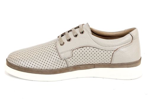 Pantofi bărbați Axis Daily din piele naturală bej cu perforații