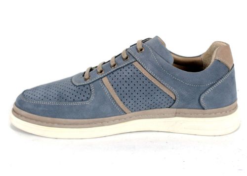 Pantofi bărbătești Verno Axis Denim din nubuc natural albastru cu perforații