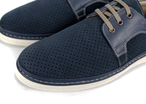 Pantofi bărbătești Forma Lite din nubuc și piele albastru închis