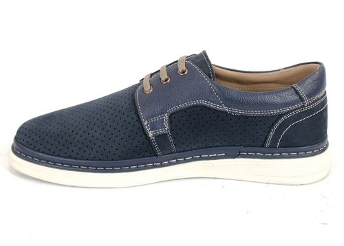 Pantofi bărbătești Forma Lite din nubuc și piele albastru închis
