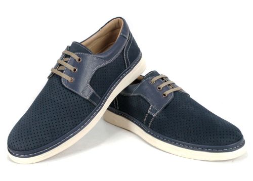 Pantofi bărbătești Forma Lite din nubuc și piele albastru închis