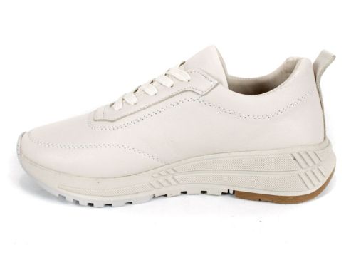 Sneakers damă Urban Muse din piele naturală, culoare bej