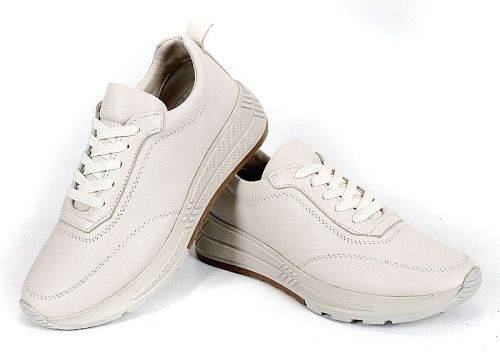 Sneakers damă Urban Muse din piele naturală, culoare bej