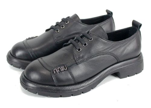 Pantofi damă Alma Walk din piele naturală, culoare neagră