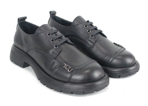 Pantofi damă Alma Walk din piele naturală, culoare neagră