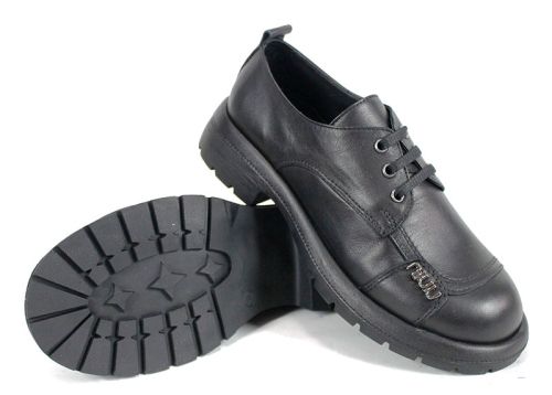 Pantofi damă Alma Walk din piele naturală, culoare neagră