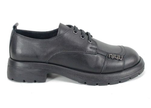 Pantofi damă Alma Walk din piele naturală, culoare neagră