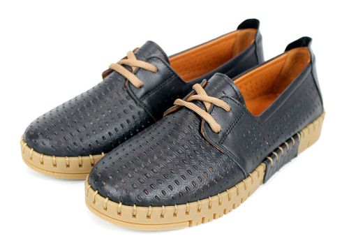 Metro Walk – pantofi damă de vară din piele naturală perforată