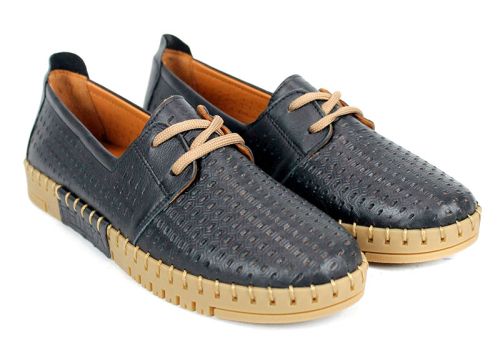 Metro Walk – pantofi damă de vară din piele naturală perforată