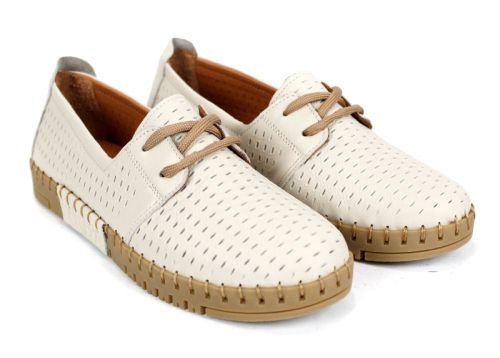 Metro Walk – pantofi de vară damă din piele naturală bej