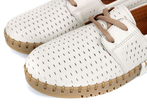 Metro Walk – pantofi de vară damă din piele naturală bej