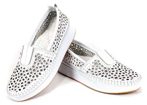 Încălțăminte de damă din piele naturală fără căptușeală