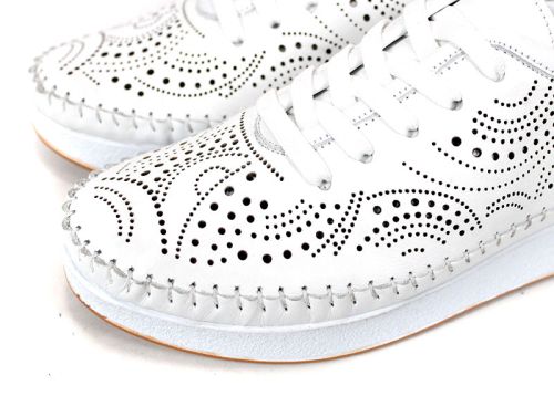 Luna Soft – pantofi de vară pentru damă din piele naturală albă