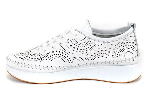 Luna Soft – pantofi de vară pentru damă din piele naturală albă