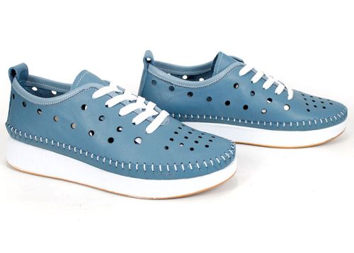 Pantofi de damă Elia Move din piele naturală culoare denim