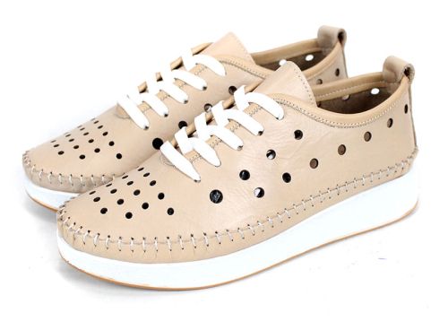 Elia Move – pantofi de vară pentru femei din piele naturală, bej