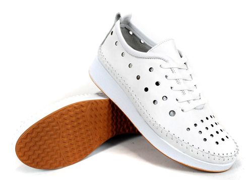 Elia Move – pantofi de vară albi din piele naturală pentru femei