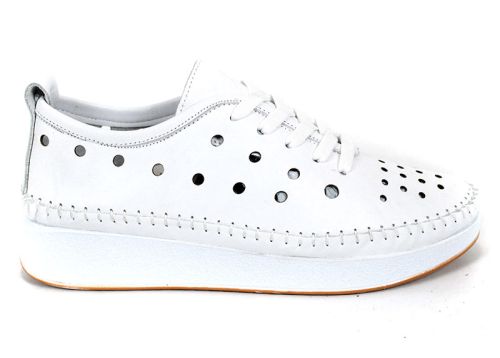 Elia Move – pantofi de vară albi din piele naturală pentru femei