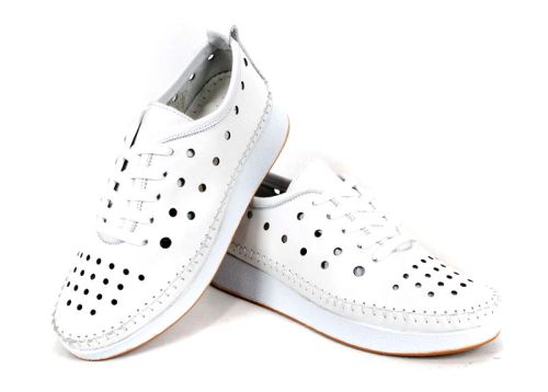 Elia Move – pantofi de vară albi din piele naturală pentru femei